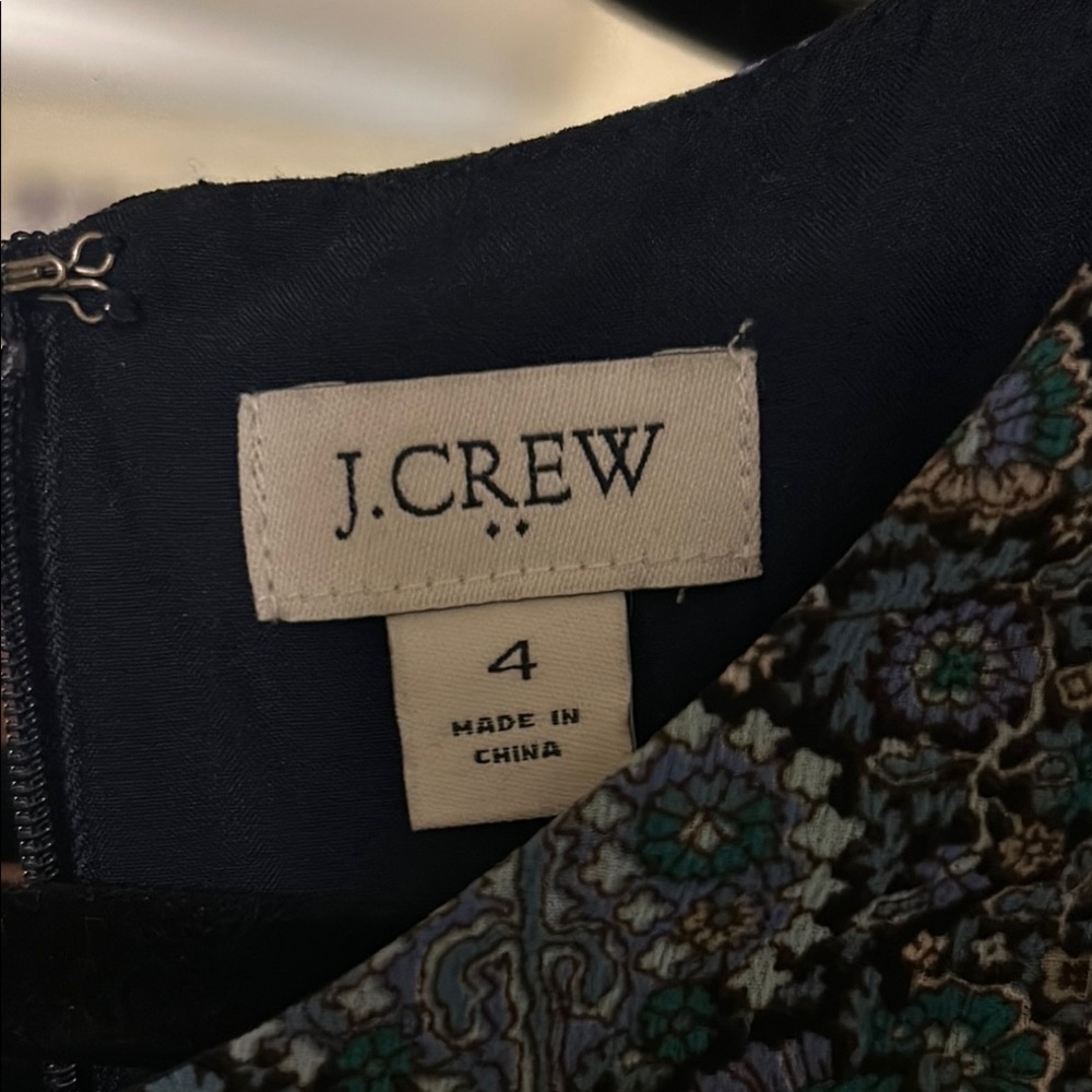 Navy Blue and bits of Green Paisley Dress - Picture 2 of 5